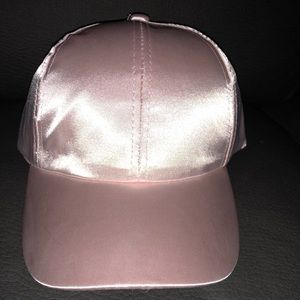 Satin pink hat
